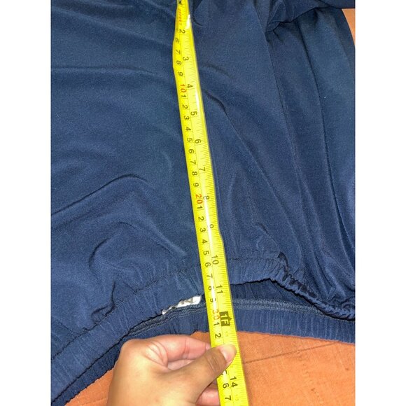 Planet By LAuren G Navy Blue High Rise Wide Leg Palazzo Pants Stretch Women OS - Picture 8 of 9